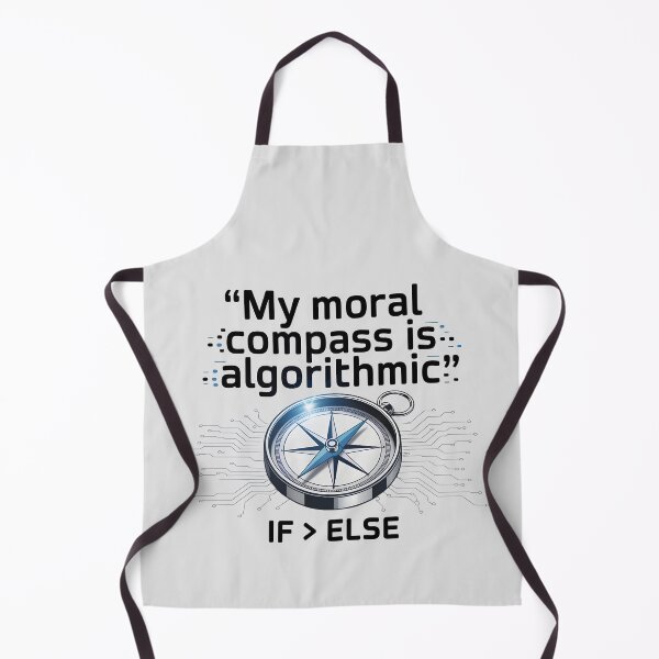 Item preview, Mi brújula moral es algorítmica: diseño de humor sobre programación de IA designed and sold by Jollys-ArtShop.
