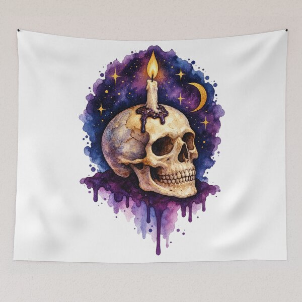 Item preview, The Last Light | Gothic Skull & Candle designed and sold by Whatever Works.