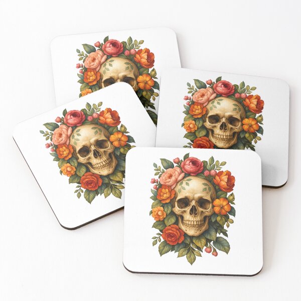 Item preview, The Floral Crown Skull | Gothic Botanical Art designed and sold by Whatever Works.