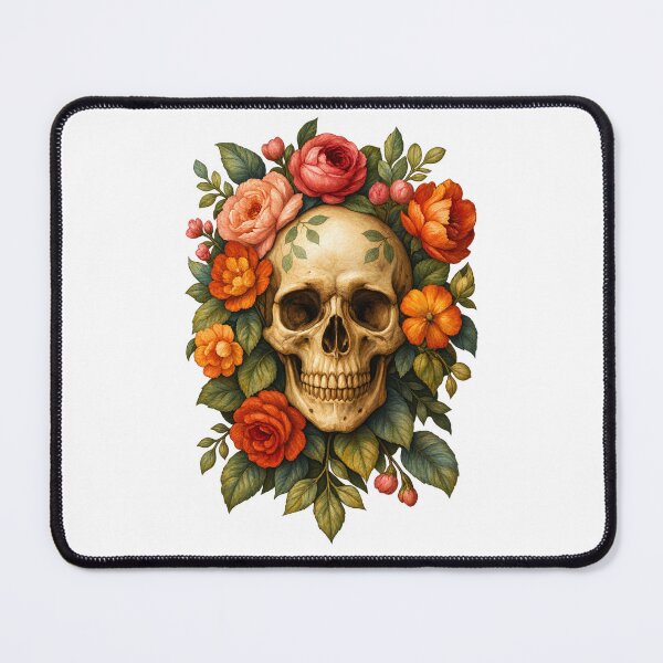 Item preview, The Floral Crown Skull | Gothic Botanical Art designed and sold by Whatever Works.