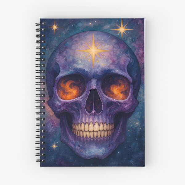 Item preview, Cosmic Fire Skull | Celestial Gothic Art designed and sold by Whatever Works.