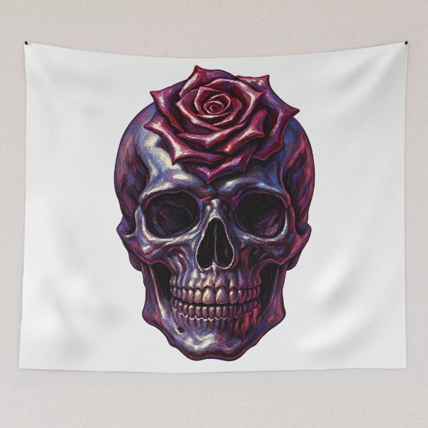 Item preview, Purple Rose Skull | Dark Gothic Clip Art designed and sold by Whatever Works.
