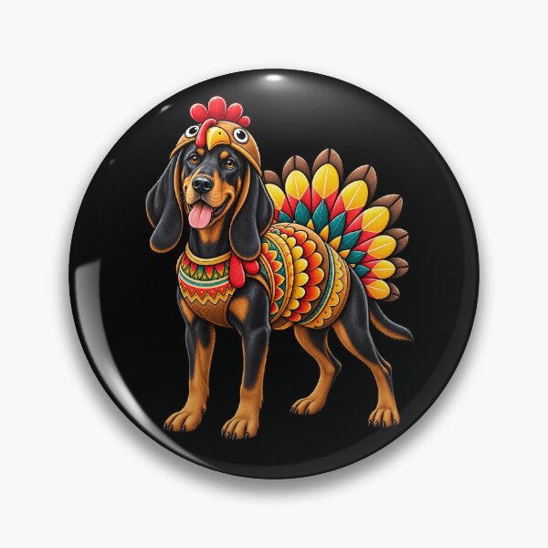 Item preview, Funny Black and Tan Coonhound Turkey Costume Thanksgiving Dog Lover designed and sold by rafaeltto.