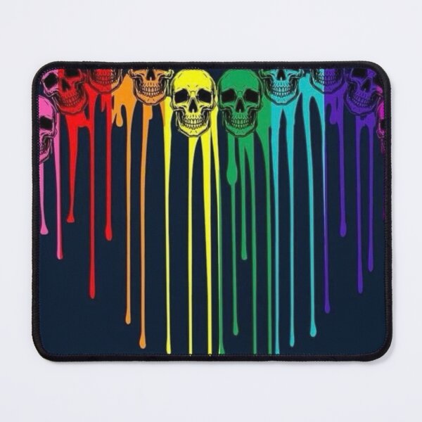 Item preview, Rainbow Dripping Skulls Gothic Line Art designed and sold by DKSH1234.