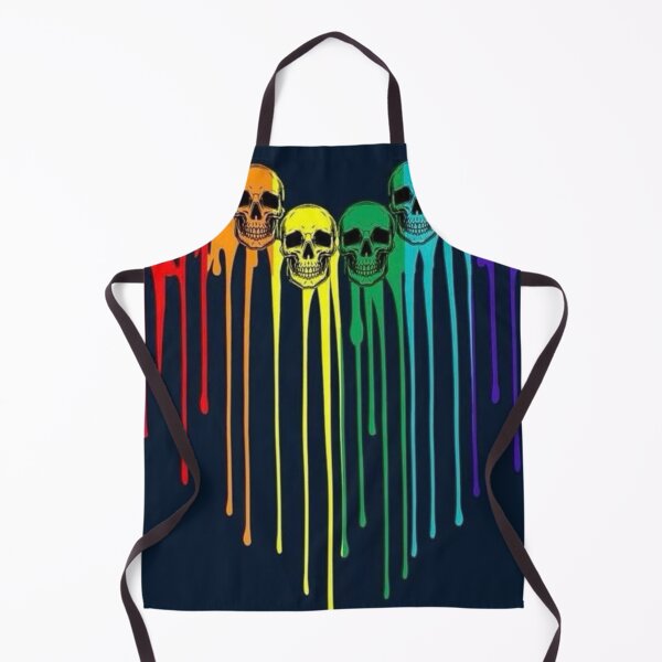 Item preview, Rainbow Dripping Skulls Gothic Line Art designed and sold by DKSH1234.