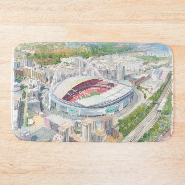 Item preview, Wembley Stadium Aerial View Watercolour designed and sold by ArtworkNorth.