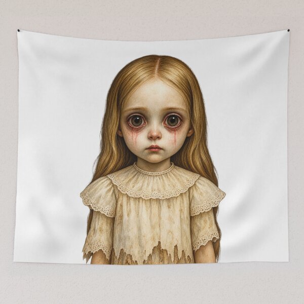 Item preview, The Weeping Doll | Haunted Girl Gothic Art designed and sold by Whatever Works.