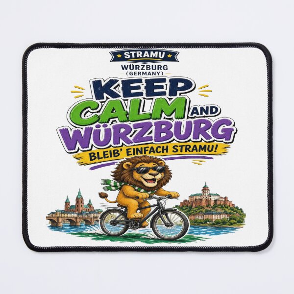 Artikelvorschau, Keep Calm And Würzburg Bleib einfach StraMu Lion Bicycle T-Shirt entworfen und verkauft von Sushikidsntoddlers.