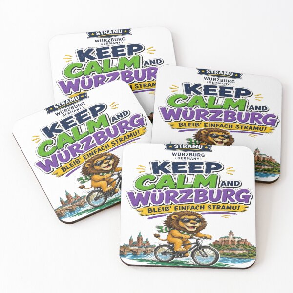 Artikelvorschau, Keep Calm And Würzburg Bleib einfach StraMu Lion Bicycle T-Shirt entworfen und verkauft von Sushikidsntoddlers.