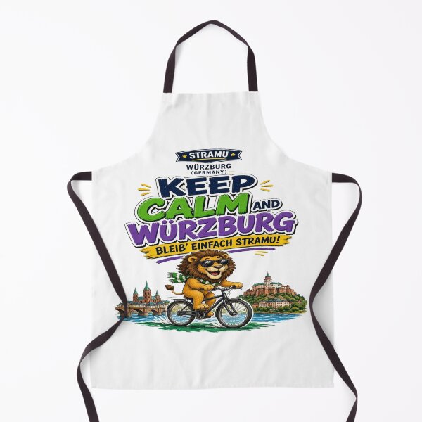 Item preview, Keep Calm And Würzburg Bleib einfach StraMu Lion Bicycle T-Shirt designed and sold by Sushikidsntoddlers.