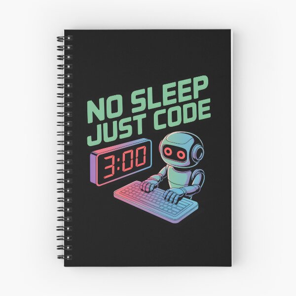 Item preview, No Sleep, Just Code – Funny Programmer AI Humor Design designed and sold by Jollys-ArtShop.