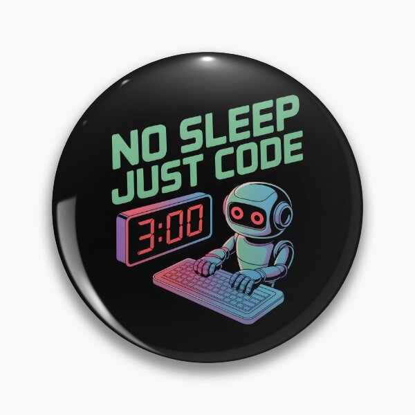 Item preview, No Sleep, Just Code – Funny Programmer AI Humor Design designed and sold by Jollys-ArtShop.