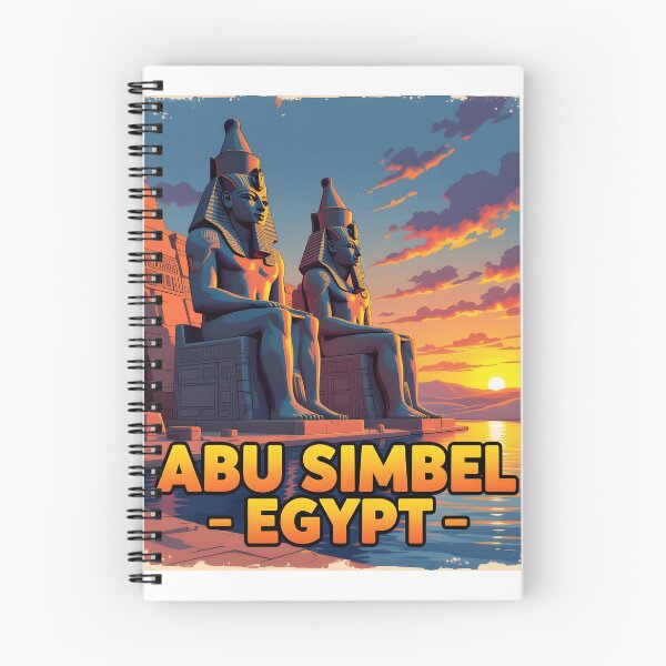 Item preview, Abu Simbel Egypt Sunset – Vintage Travel Poster designed and sold by LSVart.