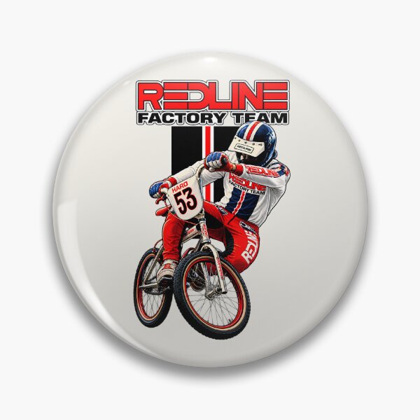 Item preview, Vintage Redline Factory Team BMX Racer Retro Racing Illustration designed and sold by collectees1.