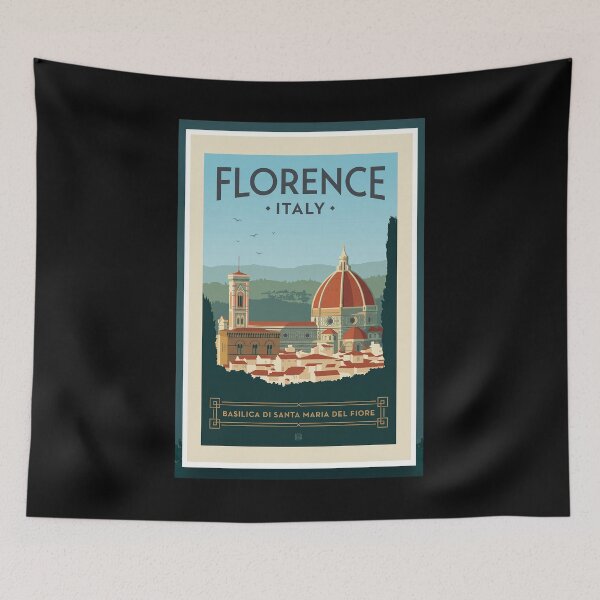 Item preview, Florence Italy Vintage Style Travel Poster designed and sold by ArtworkNorth.