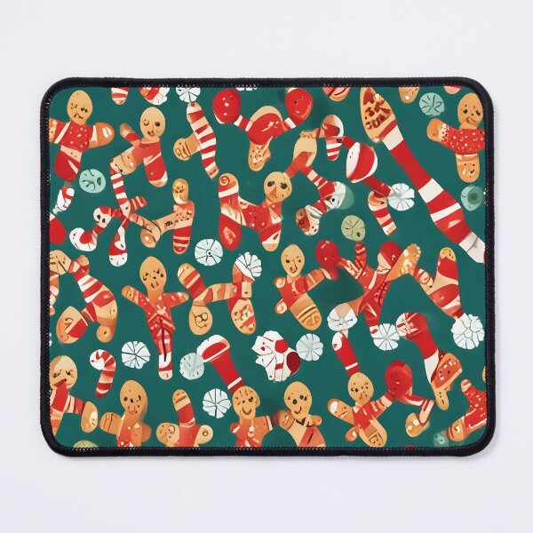 Item preview, Gingerbread Men and Candy Canes Seamless Pattern designed and sold by ChromaLens.