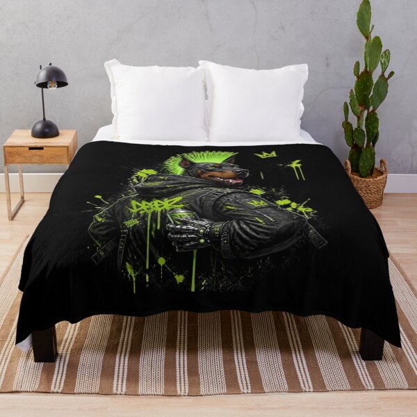 Item preview, Steampunk Doberman Graffiti Artist neon Green Mech designed and sold by LazyDayzCo.