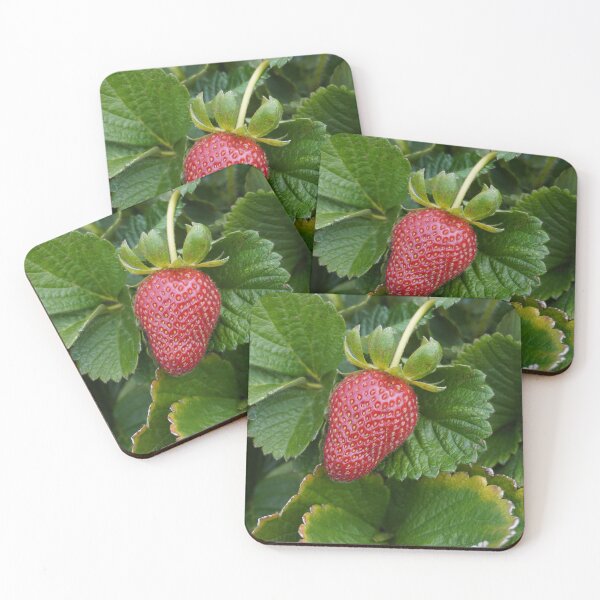 Item preview, Ripe Strawberry Hanging from a Green Plant designed and sold by The ODD shop.
