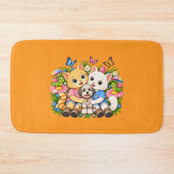 Item preview, FLOWER MEADOW WITH ROCKY - From the book series "Mia and Pia - Coloring fun meets cat knowledge - Adventures to color, learn and marvel at". designed and sold by WasserSonneWind.