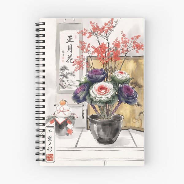 Item preview, Arte sumi-e auspicioso de Nandina Ikebana designed and sold by conohitoAI-ArtGallery.