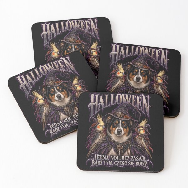 Aperçu de l'œuvre Chien sorcière d'Halloween, mignon cockatiel, cadeau gothique effrayant créée et vendue par CalineczkaStudio.