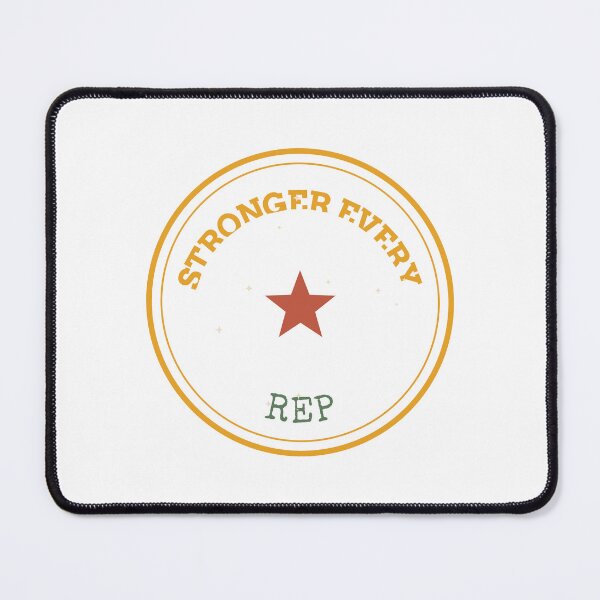 Artikelvorschau, Stronger Every Rep Gym Shirt Vintage Badge Tee entworfen und verkauft von Worn and Witty.