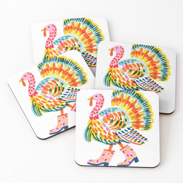 Item preview, Colorful Turkey in Pink Boots designed and sold by KireVeronica.