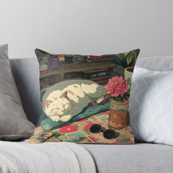 Item preview, The Tarot Readers Cat | Cute Anime Cat Art Print designed and sold by Tokyo-Punch.