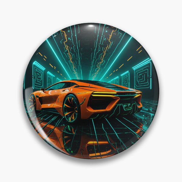 Item preview, Cyberpunk Supercar Neon City Tunnel Art designed and sold by 5KQuality.