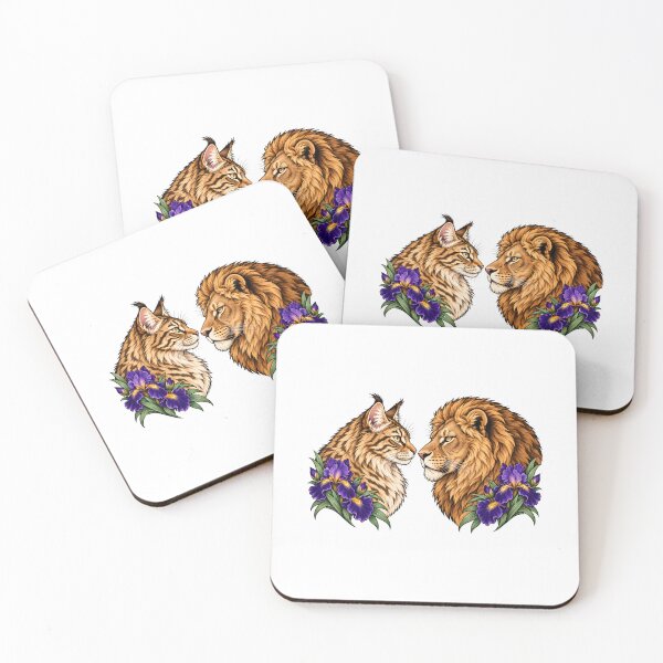 Item preview, Maine Coon Cat and Lion Iris designed and sold by Old's Cool Cat Studio.