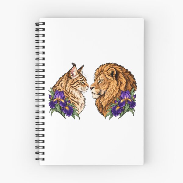 Item preview, Maine Coon Cat and Lion Iris designed and sold by Old's Cool Cat Studio.