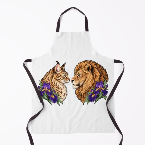 Item preview, Maine Coon Cat and Lion Iris designed and sold by Old's Cool Cat Studio.