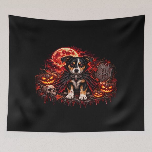 Item preview, Halloween Vampire Dog Spooky Dracula Puppy Gift designed and sold by CalineczkaStudio.