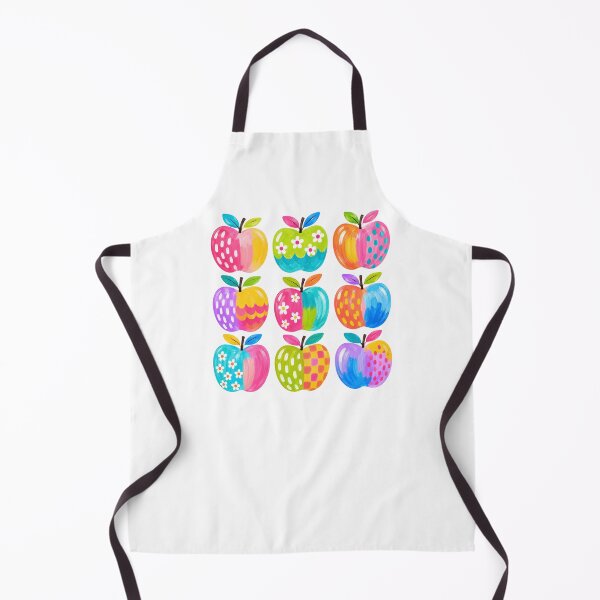 Item preview, Colorful Painted Apples with Playful Rainbow Patterns designed and sold by Cute-and-Co.