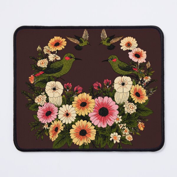 Item preview, Birds and flowers in cross-stitch style designed and sold by Knock on my door.
