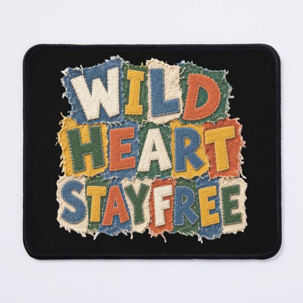 Item preview, Wild Heart Stay Free Vintage Patchwork  designed and sold by freshwear design.