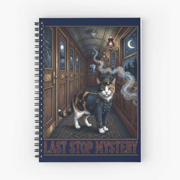 Item preview, Last Stop Mystery Funny Train Mystery Classic Whodunit Calico Cat Lover Gift designed and sold by FurRealStudioCo.