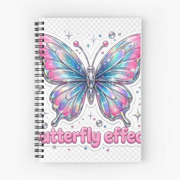 Item preview, Butterfly Effect Y2K Chrome Butterfly Sticker designed and sold by Wild Shades.