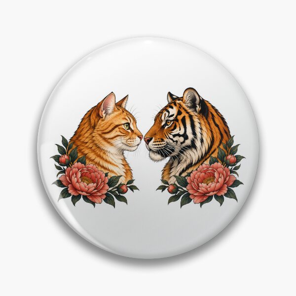 Item preview, Orange Tabby Cat Tiger Peony designed and sold by Old's Cool Cat Studio.