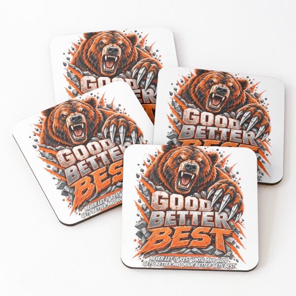 Item preview, Good Better Best Fierce Bear Motivation designed and sold by KireVeronica.