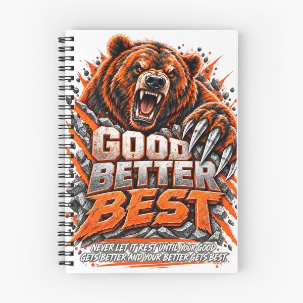 Item preview, Good Better Best Fierce Bear Motivation designed and sold by KireVeronica.