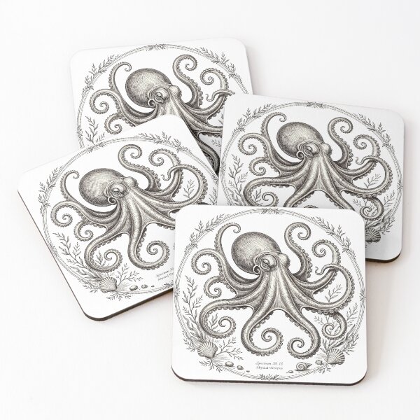 Item preview, Abyssal Octopus Vintage Marine Biology Sticker designed and sold by Wild Shades.
