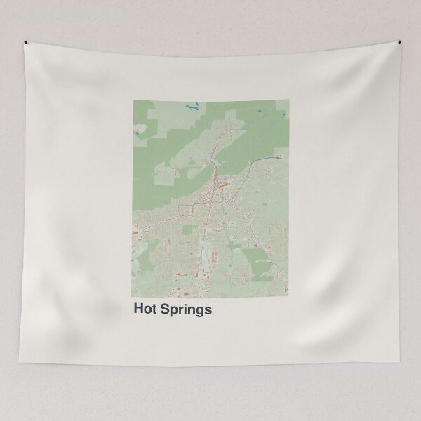 Item preview, Hot Springs Minimalistic Map Art designed and sold by MapsNerd.