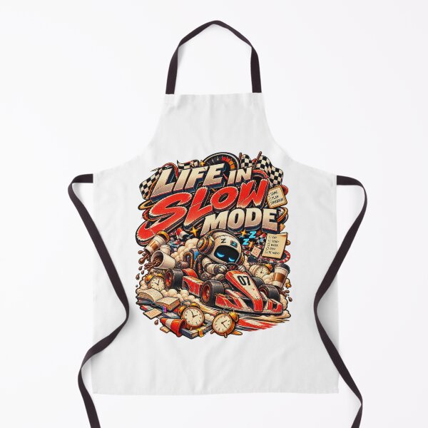 Item preview, Life in Slow Mode – Sleepy Robot Racing Humor designed and sold by NarpLTD.