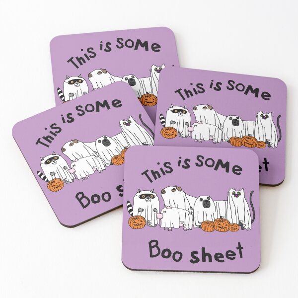 Item preview, Funny Halloween Ghost Animals Boo Sheet designed and sold by ellenhenry.