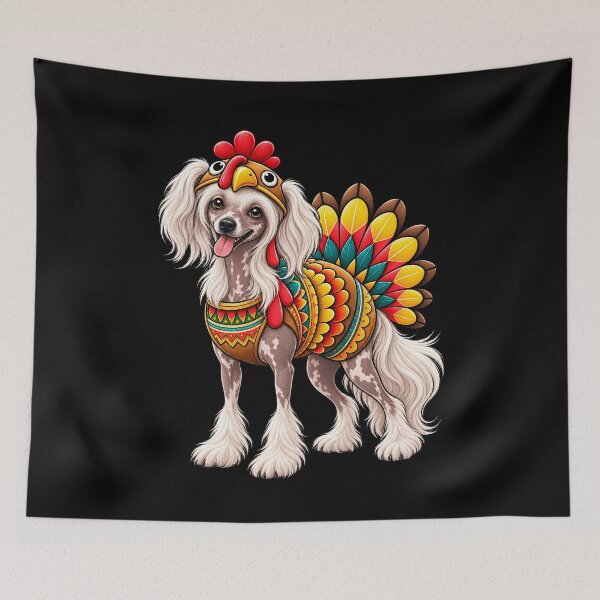 Item preview, Funny Chinese Crested Turkey Costume Thanksgiving Dog Lover designed and sold by rafaeltto.