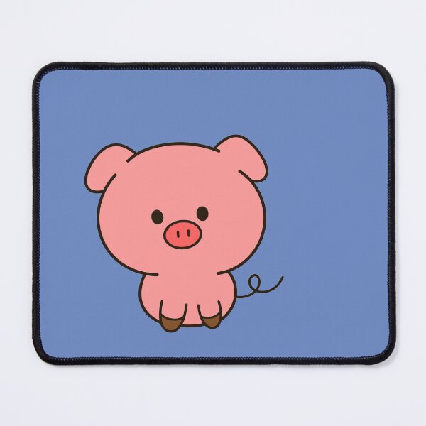 Item preview, Cute Kawaii Pink Pig Blue Background Gift designed and sold by Porpor Artwork.