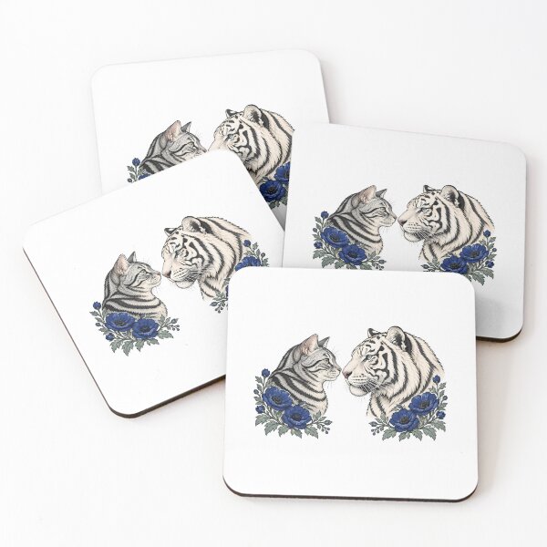Item preview, Silver Tabby Cat White Tiger Anemone designed and sold by Old's Cool Cat Studio.