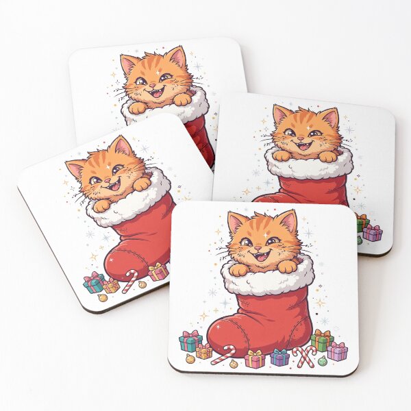 Item preview, Stocking Stuffer Surprise: Christmas Kitten in a Stocking designed and sold by Odd-jack.