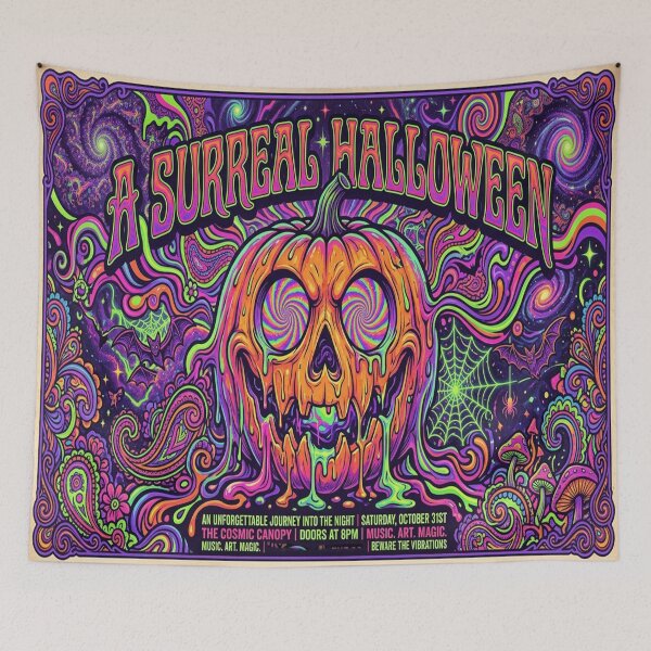 Item preview, A variation of Psychedelic Halloween poster designed and sold by Solomon-Ent-144.